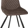 Stuhl Emily dunkelbraun schwarz Microfaser Metall B/H/T: ca. 51x87x63 cm