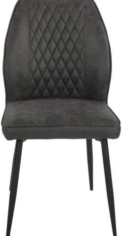 Stuhl Emm anthrazit schwarz Microfaser Metall