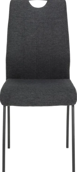 Stuhl 4er Set ELIF III anthrazit grau Microfaser Metall B/H/T: ca. 44x96x64 cm