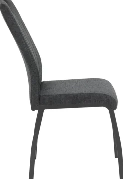 Stuhl 4er Set ELIF III anthrazit grau Microfaser Metall B/H/T: ca. 44x96x64 cm