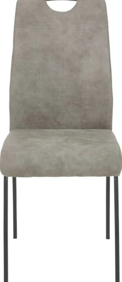 Stuhl 4er Set ELIF III grau Vintage grau Microfaser Metall B/H/T: ca. 44x96x64 cm