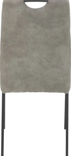 Stuhl 4er Set ELIF III grau Vintage grau Microfaser Metall B/H/T: ca. 44x96x64 cm