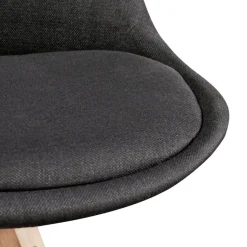 Stuhl 2er-Set grau natur Stoff Echtholz B/H/T: ca. 49x87x52 cm