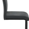 Stuhl 4er Set LINN anthrazit schwarz Webstoff Metall B/H/T: ca. 43x92x52 cm