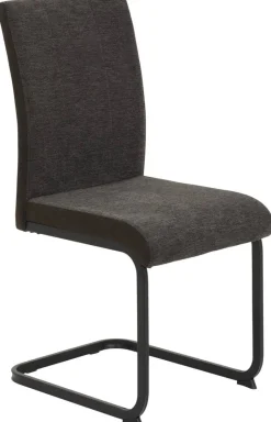 Stuhl 4er Set LINN braun schwarz Webstoff Metall B/H/T: ca. 43x92x52 cm