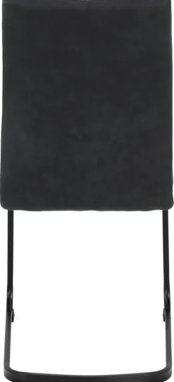 Stuhl 2er Set PIA anthrazit Vintage schwarz Microfaser Metall B/H/T: ca. 42x89x59 cm