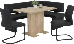 Stuhl 2er Set PIA anthrazit Vintage schwarz Microfaser Metall B/H/T: ca. 42x89x59 cm