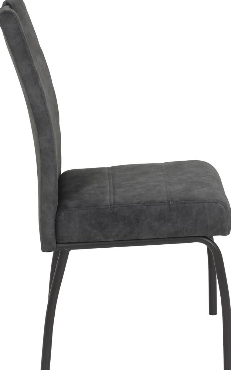 Stuhl Evelyn anthrazit Microfaser B/H/T: ca. 50x97x62 cm
