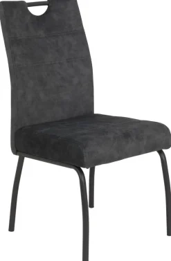 Stuhl Evelyn anthrazit Microfaser B/H/T: ca. 50x97x62 cm