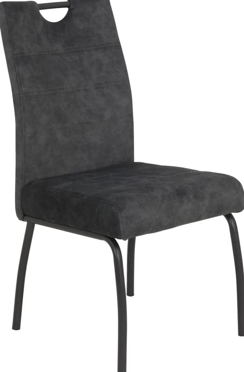 Stuhl Evelyn anthrazit Microfaser B/H/T: ca. 50x97x62 cm