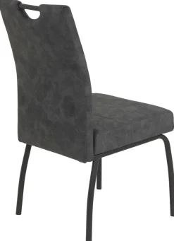 Stuhl Evelyn anthrazit Microfaser B/H/T: ca. 50x97x62 cm