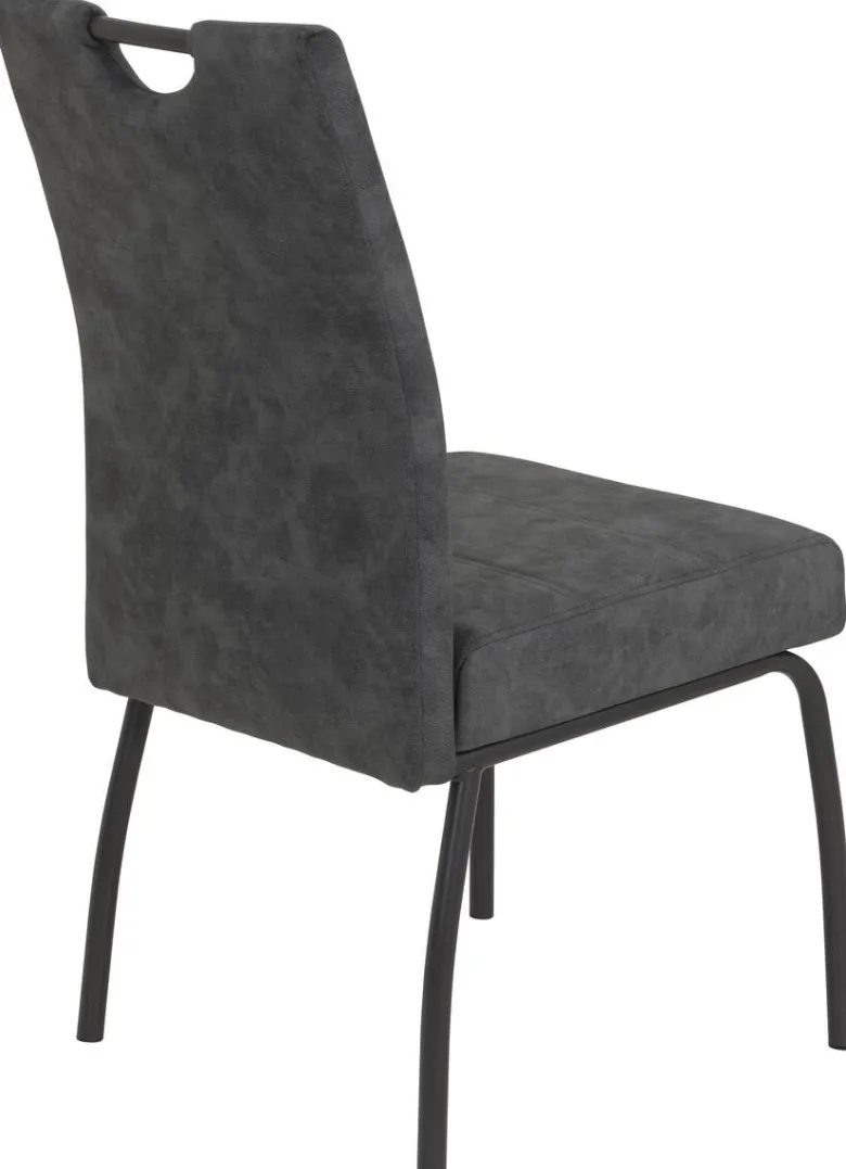 Stuhl Evelyn anthrazit Microfaser B/H/T: ca. 50x97x62 cm