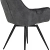 Stuhl Florentina 2er Set anthrazit Vintage Samtoptik B/H/T: ca. 49x84x63 cm