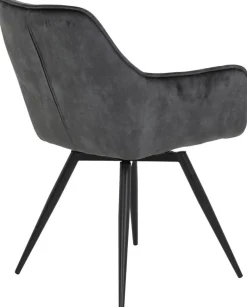 Stuhl Florentina 2er Set anthrazit Vintage Samtoptik B/H/T: ca. 49x84x63 cm