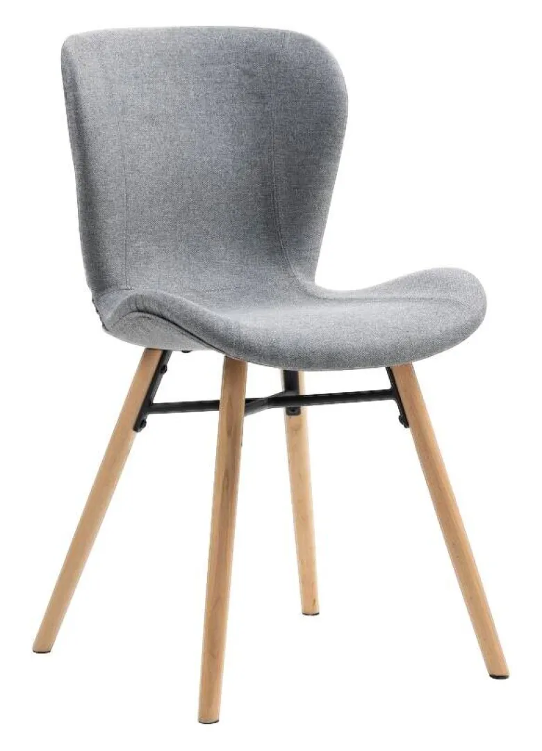 Stuhl Florenz hellgrau Microfaser B/H/T: ca. 47x80x52 cm