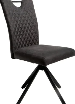 Stuhl Georgia anthrazit Microfaser B/H/T: ca. 47x95x46 cm