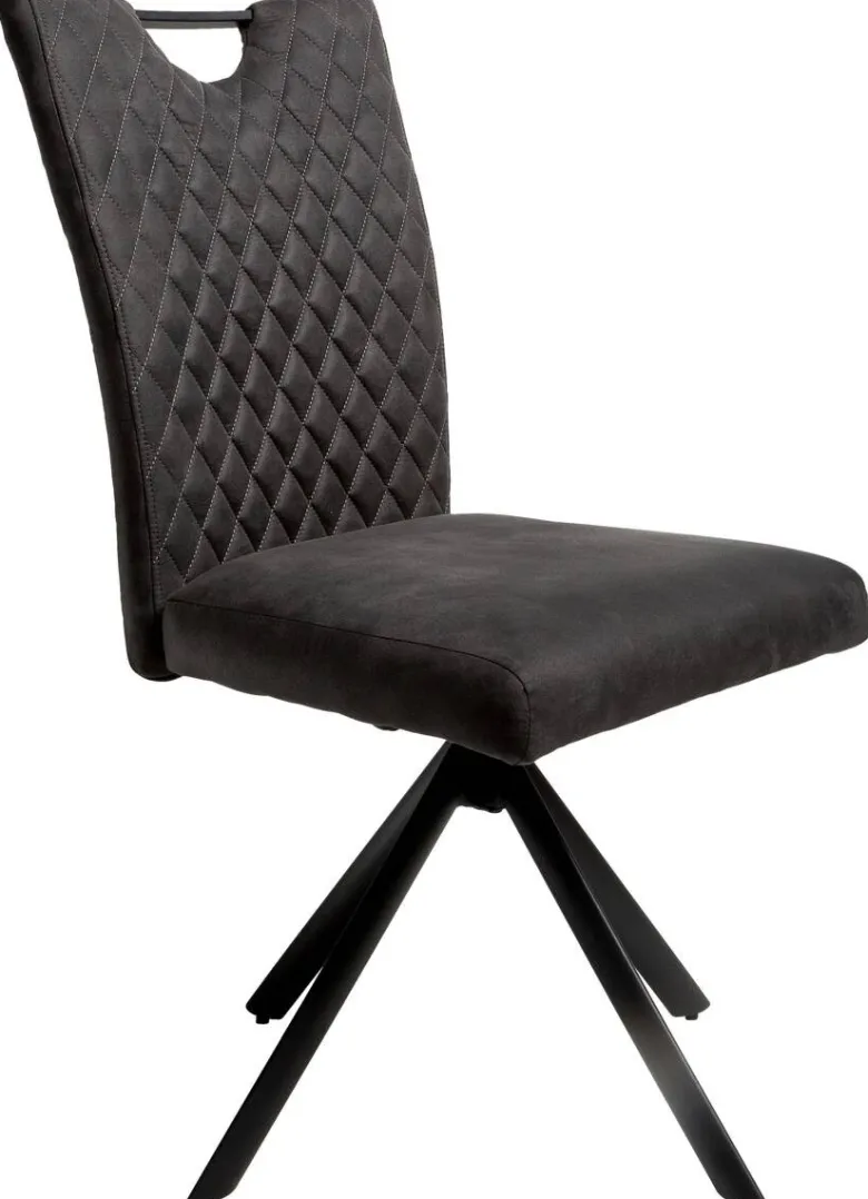 Stuhl Georgia anthrazit Microfaser B/H/T: ca. 47x95x46 cm