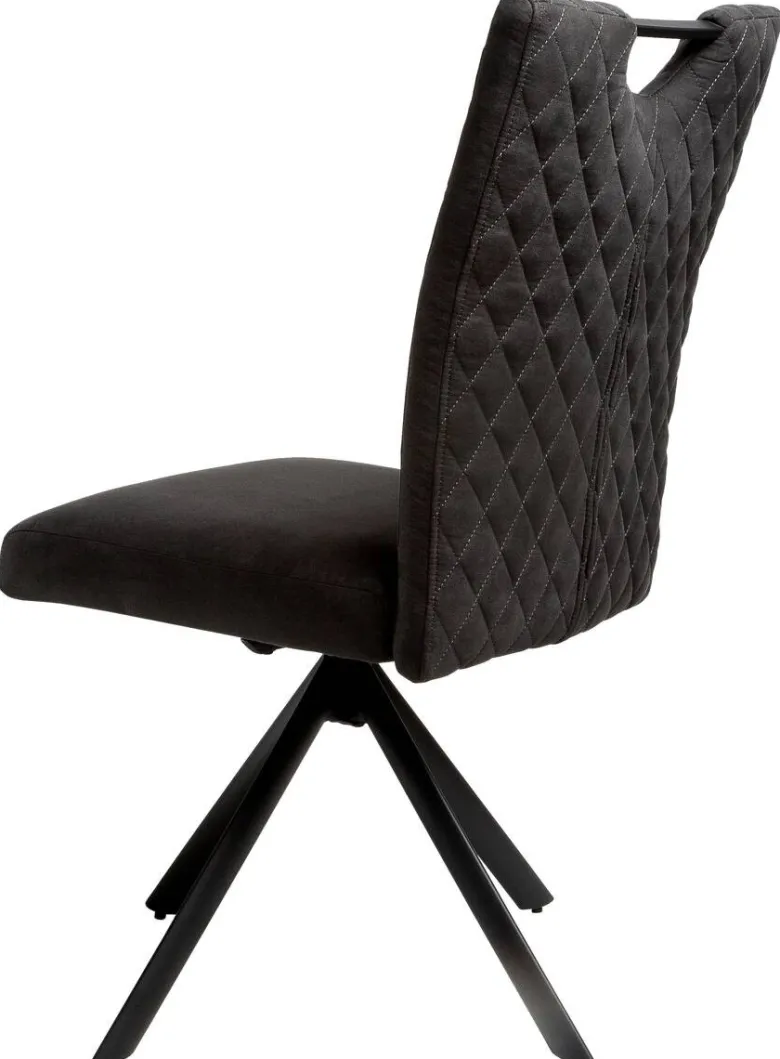 Stuhl Georgia anthrazit Microfaser B/H/T: ca. 47x95x46 cm
