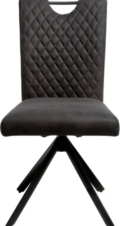 Stuhl Georgia anthrazit Microfaser B/H/T: ca. 47x95x46 cm
