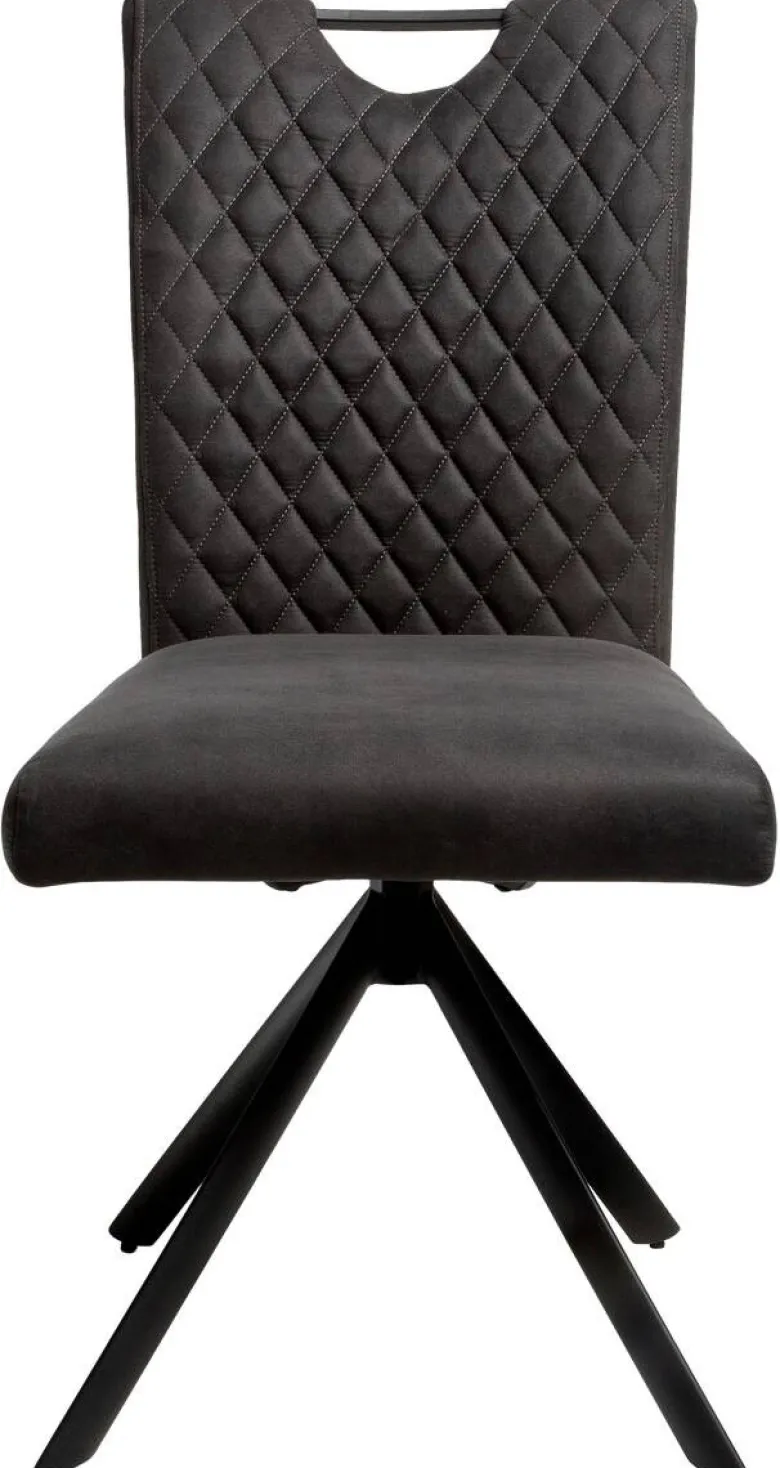 Stuhl Georgia anthrazit Microfaser B/H/T: ca. 47x95x46 cm