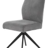 Stuhl grau Webstoff B/H/T: ca. 47x93x66 cm