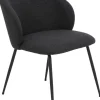 Stuhl Graz anthrazit schwarz Microfaser Metall