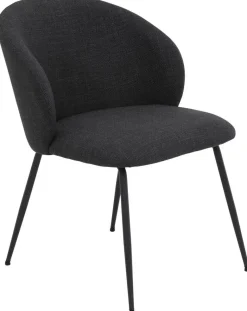 Stuhl Graz anthrazit schwarz Microfaser Metall
