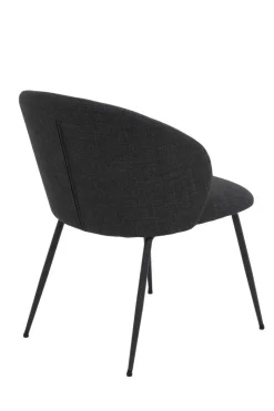 Stuhl Graz anthrazit schwarz Microfaser Metall