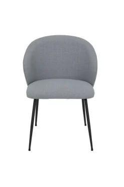 Stuhl Graz grau schwarz Microfaser Metall