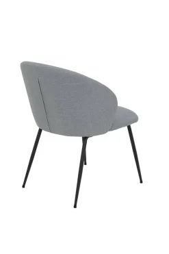 Stuhl Graz grau schwarz Microfaser Metall