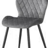 Stuhl Helena grau Samtoptik B/H/T: ca. 46x86,5x58 cm