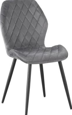 Stuhl Helena grau Samtoptik B/H/T: ca. 46x86,5x58 cm