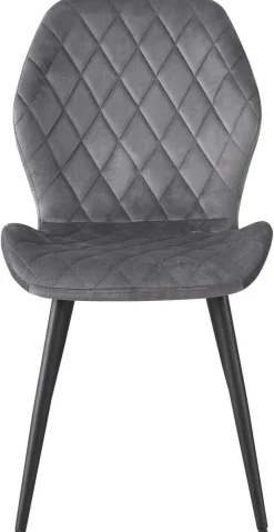 Stuhl Helena grau Samtoptik B/H/T: ca. 46x86,5x58 cm