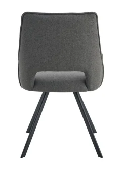 Stuhl HELEN, 2er Set anthrazit Stoff B/H/T: ca. 56x91x63 cm