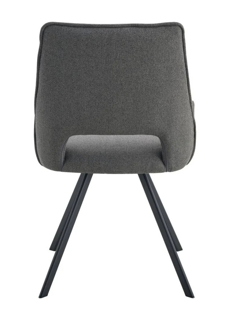 Stuhl HELEN, 2er Set anthrazit Stoff B/H/T: ca. 56x91x63 cm