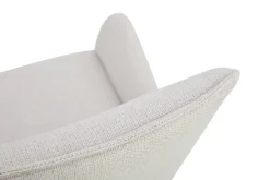 Stuhl HELEN, 2er Set creme Webstoff B/H/T: ca. 56x63x91 cm