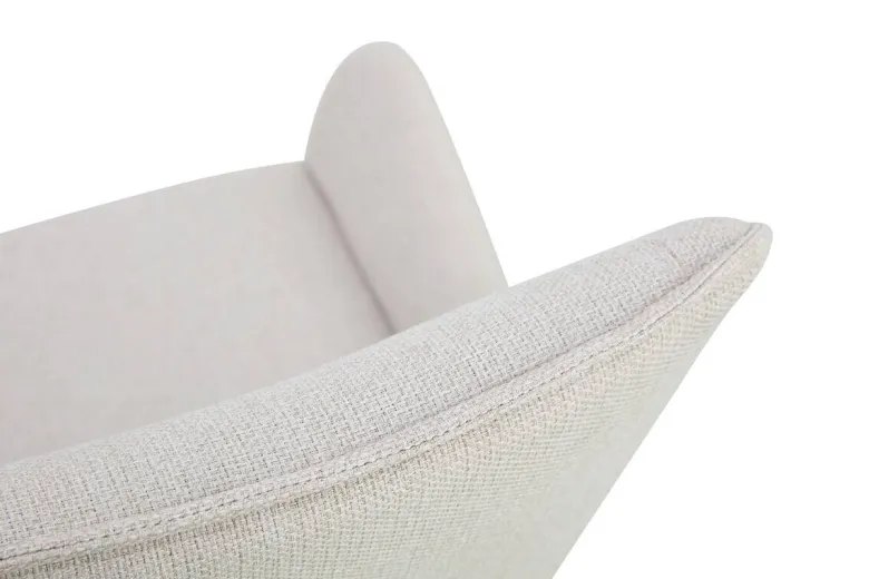 Stuhl HELEN, 2er Set creme Webstoff B/H/T: ca. 56x63x91 cm