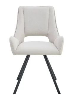 Stuhl HELEN, 2er Set creme Webstoff B/H/T: ca. 56x63x91 cm