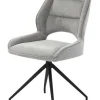 Stuhl hellgrau Microfaser B/H/T: ca. 51x93x62 cm