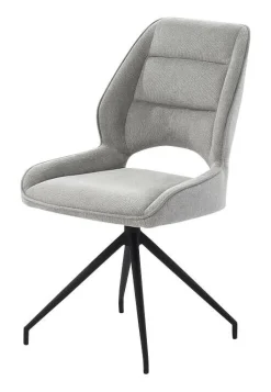 Stuhl hellgrau Microfaser B/H/T: ca. 51x93x62 cm