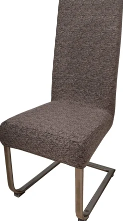 Stuhlhusse braun Baumwolle B/H/L: ca. 45x65x40 cm