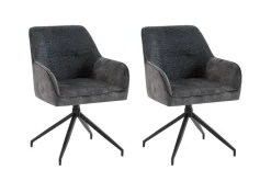 Stuhl JACKY 2er-Set anthrazit B/H/T: ca. 62x87x56 cm