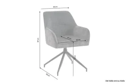 Stuhl JACKY 2er-Set anthrazit B/H/T: ca. 62x87x56 cm
