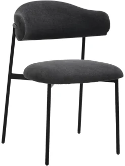 Stuhl JERSEY 2er-Set. dunkelgrau Webstoff B/H/T: ca. 58x78x54,5 cm