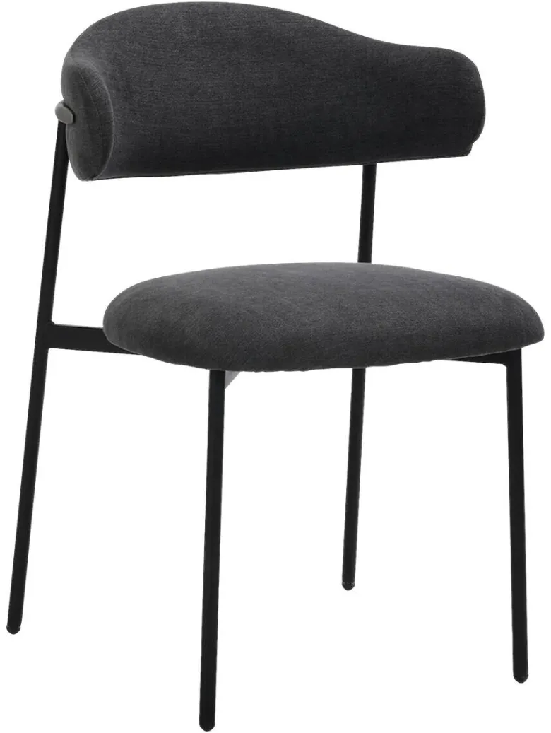 Stuhl JERSEY 2er-Set. dunkelgrau Webstoff B/H/T: ca. 58x78x54,5 cm