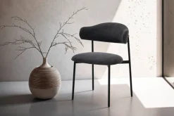 Stuhl JERSEY 2er-Set. dunkelgrau Webstoff B/H/T: ca. 58x78x54,5 cm