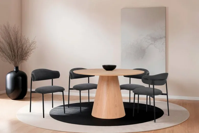 Stuhl JERSEY 2er-Set. dunkelgrau Webstoff B/H/T: ca. 58x78x54,5 cm