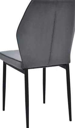 Stuhl Jimmy dunkelgrau Samtoptik B/H/T: ca. 42x87,5x57 cm