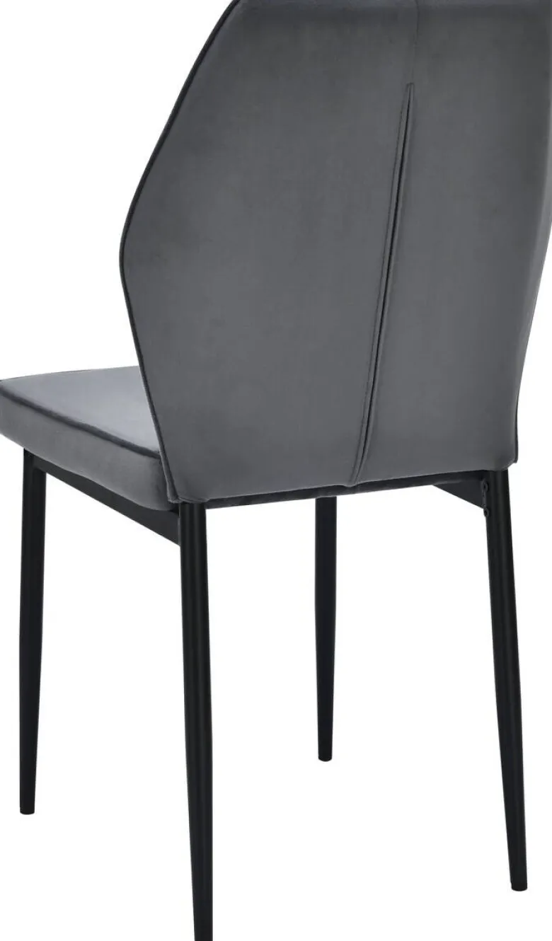 Stuhl Jimmy dunkelgrau Samtoptik B/H/T: ca. 42x87,5x57 cm