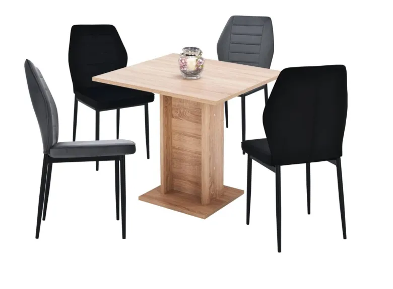 Stuhl Jimmy dunkelgrau Samtoptik B/H/T: ca. 42x87,5x57 cm